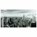 Solid Storage Supplies 36 x 72 in. New York View Frameless Tempered Glass Panel Contemporary Wall Art SO2948380